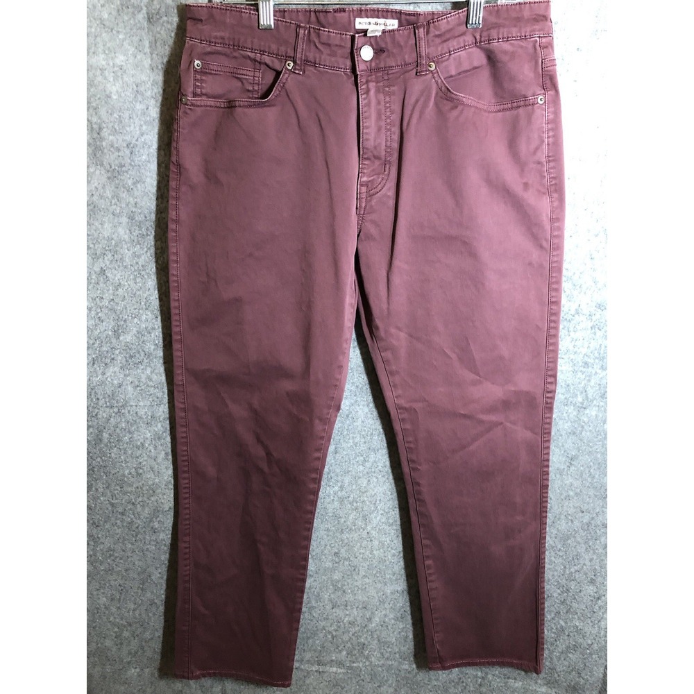 Peter Millar Pants Mens 34 Red Chino Straight Golf Career Casual Preppy Classic